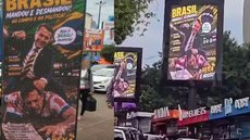 Governo paraguaio retira estruturas publicitárias após polêmica em Cidade do Leste - Imagem: Reprodução/Redes Sociais