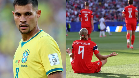Haaland decide, Bruno Guimarães perde pênalti e Brasil se despede da Copa - Imagem: Reprodução