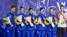 Brasil fecha etapa no Uzbequistão com destaque no individual e no conjunto na ginástica rítmica. - Imagem: Divulgação/CBG.