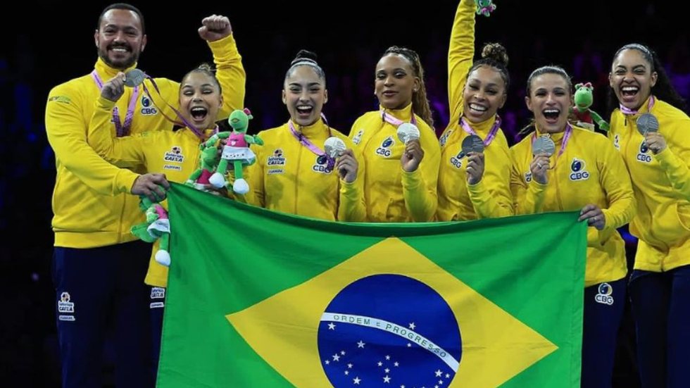 Equipe brasileira de ginástica se torna medalhista mundial. - Imagem: reprodução I Instagram @cbginastica