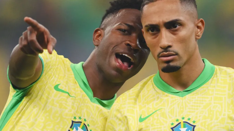 Vini Jr. e Raphinha devem formar dupla ofensiva do Brasil contra os haitianos - Imagem: Rafael Ribeiro/CBF