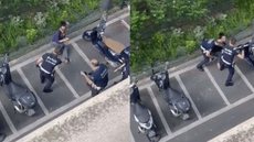 Policiais italianos são flagrados espancando brasileira em plena luz do dia - Imagem: reprodução