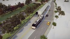 Após mudanças no projeto original, o BRT do ABC enfrenta impasses e atrasos, prolongando uma discussão de mais de 12 anos - Imagem: Divulgação/Next Mobilidade