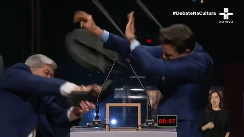 Fim da “cadeirada”: Datena e Marçal encerram batalha judicial - Imagem: Reprodução/TV Cultura