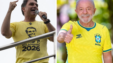 Disputa pelo verde e amarelo marca novo embate entre Lula e Flávio - Imagem: Reprodução