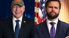 Candidatos à vice-presidência dos EUA realizam debate nesta terça (1) - Imagem: Reprodução / Instagram / @timwalz / @senatorvance