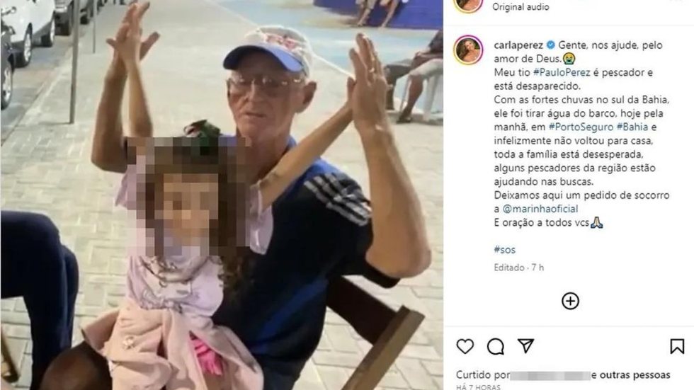 Corpo do parente da Carla Perez é encontrado às margens de um rio na Bahia - Imagem: Reprodução | Instagram