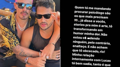 No meio de outubro, Carlinhos Maia anunciou sua separação com Lucas Guimarães após 13 anos de casamento. - Imagem: reprodução I Instagram @lucasguimaraess e @carlinhosmaiaof