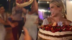 Carolina Dieckmann deixa bolo cair no chão durante celebração de aniversário; veja o vídeo - Imagem: Reprodução/ Instagram @loracarola