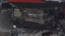 Corpo de Bombeiros foi acionado após queda - Imagem: Reprodução / TV Globo