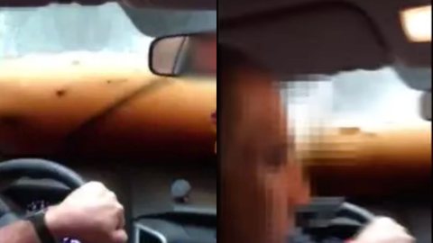 Família registra momento desesperador em que fica presa em carro levado pela enxurrada - Imagem: reprodução Youtube