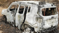 Corpo carbonizado encontrado  em carro incendiado na Zona Norte de São Paulo - Foto: Divulgação/Polícia Militar