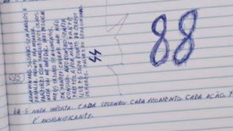 Um adolescente que tentou promover um atentado em uma unidade escolar de SP escreveu uma carta antes do crime. - Imagem: reprodução I R7