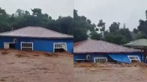 Em vídeo desesperador, morador flagra casa sendo arrastada pela chuva - Imagem: reprodução g1