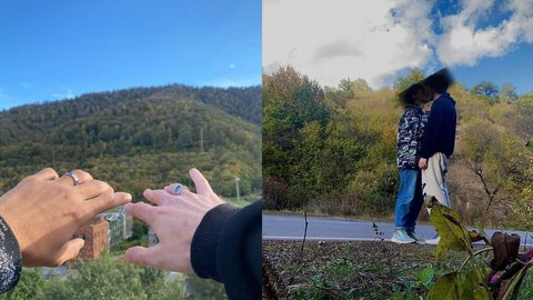 O jovem casal publicou imagens de momentos alegres - Imagem: reprodução Instagram