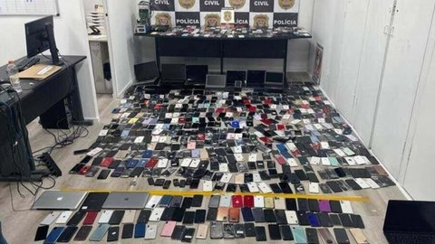 Celulares furtados. - Imagem: Reprodução | G1