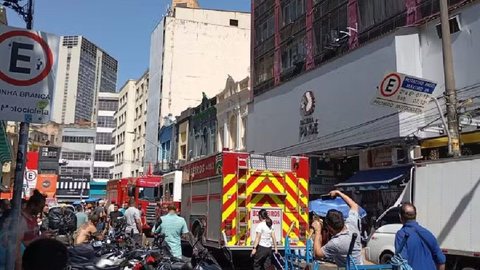 Incêndio na Galeria Pagé resulta em 3 feridos - Imagem: Reprodução / X / @gazetasp_