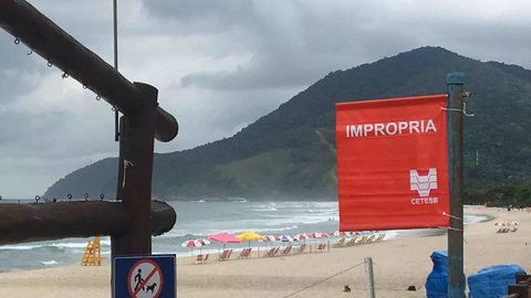 Apesar do alerta, 156 das 170 praias monitoradas pela CETESB estão próprias para banho; consulte sempre os boletins atualizados - Imagem: Reprodução/G1