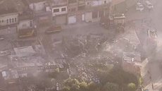 Chamas consomem barracos em comunidade de Guarulhos - Imagem: Reprodução / Globoplay