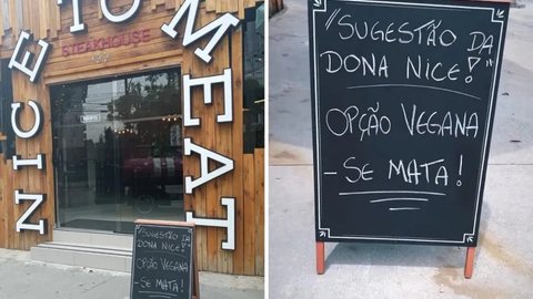 Após a repercussão negativa da 'brincadeira', o dono do restaurante se retratou em vídeo nas redes sociais - Imagem: reprodução/TV Globo