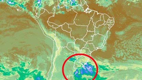 Novo ciclone extratropical chega ao Brasil nesta semana; saiba mais - Imagem: reprodução Climatempo