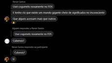 Mensagens atribuídas a Renan Santos geram repercussão e levantam questionamentos em meio à pré-campanha presidencial. - Imagem: Reprodução