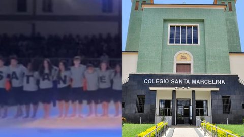 A gafe aconteceu na escola Santa Marcelina em Belo Horizonte - Imagem: reprodução Twitter