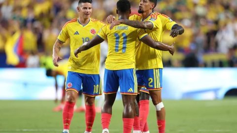 Seleção colombiana confirmou a vaga com gol de Jhon Arias - Imagem: Divulgação/FIFA