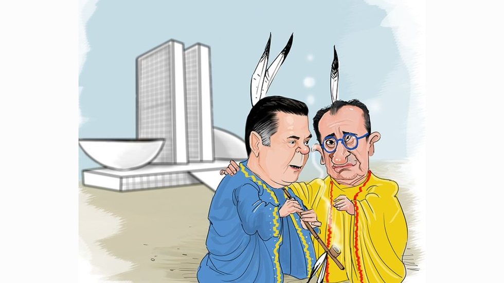 Presidente do PSDB e o senador Jorge Kajuru, brigados há 20 anos, selam paz - Imagem: divulgação