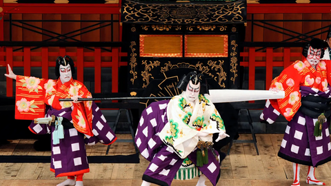 Cena de Teatro Kabuki - Imagem: Reprodução