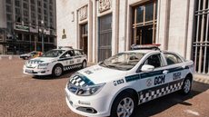 Viatura da GCM na entrada principal da prefeitura de SP - Imagem: Divulgação / Leon Rodrigues