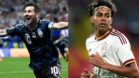 Messi e Lamine Yamal foram os rostos da Finalíssima que nunca aconteceu entre Argentina e Espanha - Imagem: Reprodução