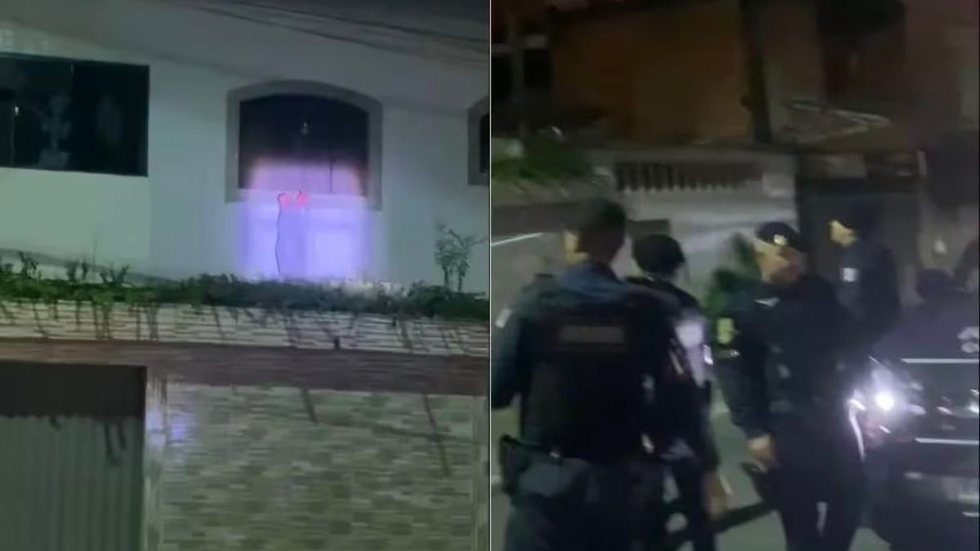 VÍDEO: 'corpo' pendurado apavora moradores mobiliza polícia, em SP - Imagem: reprodução Instagram