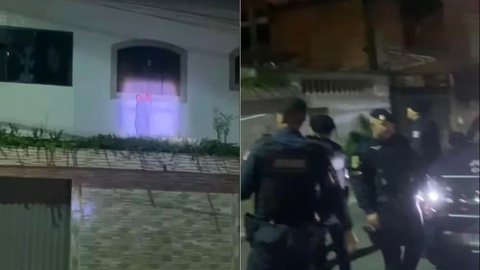 VÍDEO: 'corpo' pendurado apavora moradores mobiliza polícia, em SP - Imagem: reprodução Instagram