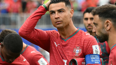 Cristiano Ronaldo comemora um dos gols da vitória de Portugal sobre o Uzbequistão - Imagem: Reprodução