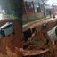 Cratera se abre em Cajamar e engole carro durante a noite na Grande São Paulo - Imagem: Reprodução