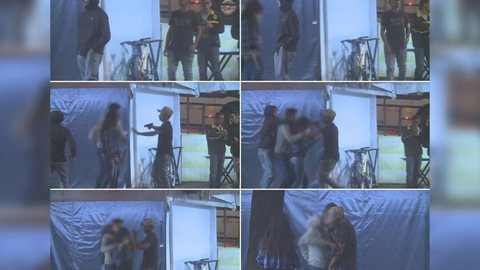Sequência de imagens mostra assalto violento no Brás, no Centro de SP - Imagem: Reprodução | TV Globo