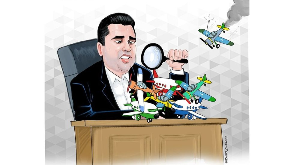Tiago Faierstein enfrentará senadores sobre fiscalização após três acidentes aéreos fatais com operação de piloto único. - Imagem: @izanio_charges