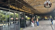 Fórum Criminal da Barra Funda, local onde ocorreu o julgamento do empresário - Imagem: Reprodução / TV Globo / Lucas Jozino