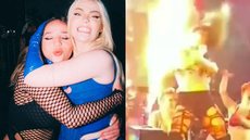 Amanda Araújo teria encostado em fogo que fazia efeito especial no palco de show - Imagem: reprodução Instagram @_amanndaraujo
