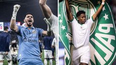 Santos e Palmeiras decidirão o campeonato em dois duelos - Imagem: Reprodução/Instagram @santosfc e @palmeiras