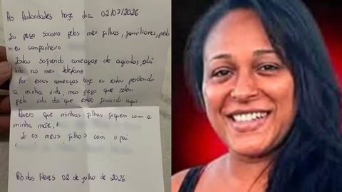 Ex-mulher de goleiro Bruno deixou carta antes de desaparecer - Imagem: Reprodução