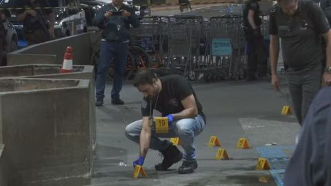 Execução de delator do PCC no Aeroporto de Guarulhos - Imagem: Reprodução / TV Globo