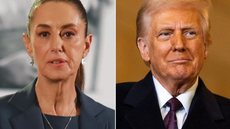 Claudia Sheinbaum critica tarifas e propõe diálogo com EUA sobre migração - Imagem: Reprodução / X / @bluhue123