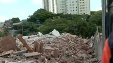 Desabamento de construção em São Paulo resulta em feridos - Imagem: Reprodução / SBT
