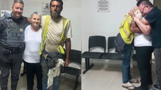 Professor universitário foi encontrado pela Polícia Militar Rodoviária após cinco anos desaparecido e reencontrou a mãe em Araraquara - Imagem: Policia Rodoviária SP