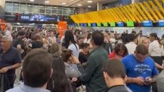 Entre 9 e 10 de dezembro, ventos fortes afetaram voos e infraestrutura, com cancelamentos e desvios em Congonhas e Guarulhos - Imagem: Reprodução/Cadu Lando/g1
