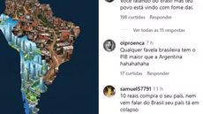 A comparação caricata entre Brasil e Argentina gera críticas - Imagem: Reprodução/G1/Tv Globo