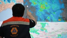 Instituto Nacional de Meteorologia prevê temporais e rajadas de vento em várias áreas do estado, incluindo a capital paulista - Imagem: Reprodução/Defesa Civil do Estado de São Paulo