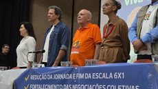 O evento do Dia do Trabalho contou com a presença de líderes políticos e enfatizou a importância da participação sindical nas eleições - Imagem: Reprodução/Jéssica Bernardo/Metrópoles